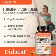 Curcumin Capsules – Supports Bone, Joint and Heart Health, 30/60/120 Capsules