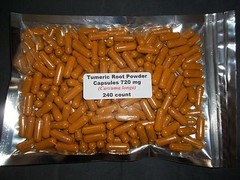 Tumeric (Turmeric) Root Powder Capsules (Curcuma longa) 720 mg 240 count