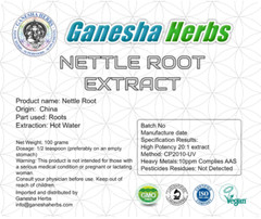 100% Pure Nettle Root High Potency 20:1 Extract Powder 100g. / 3.6oz.