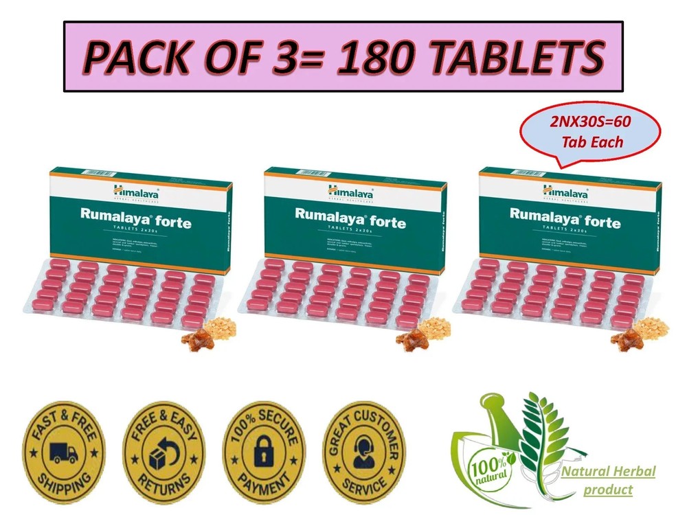 Himalaya Rumalaya Forte 60TabAnti-Inflammatory, Aches & Pains Exp-2027 PACK OF 3