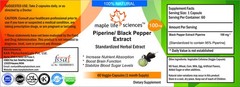 Black Pepper Extract capsules: Pure & high quality PIPERINE 95% by HPLC