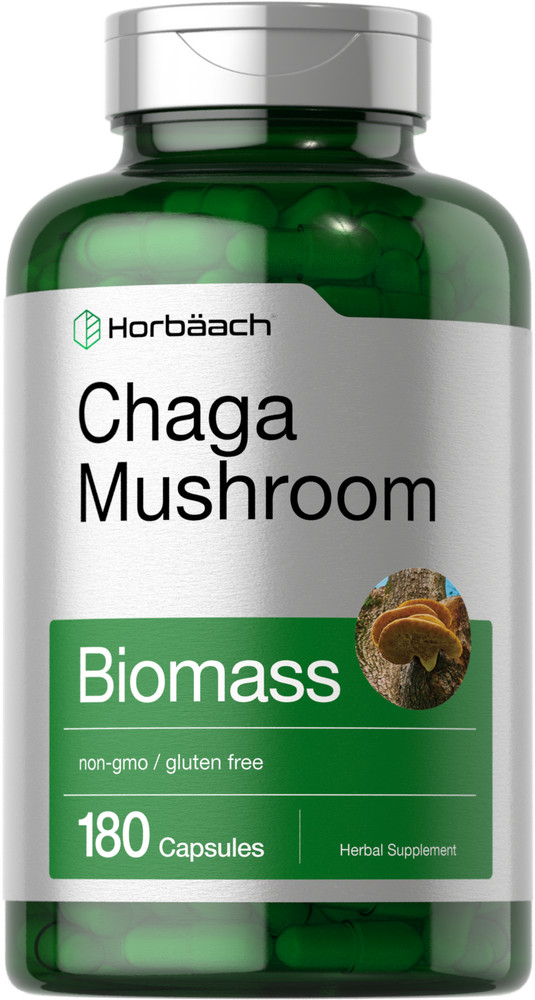 Chaga Mushroom Capsules | 600mg | 180 Count | Non-GMO | by Horbaach