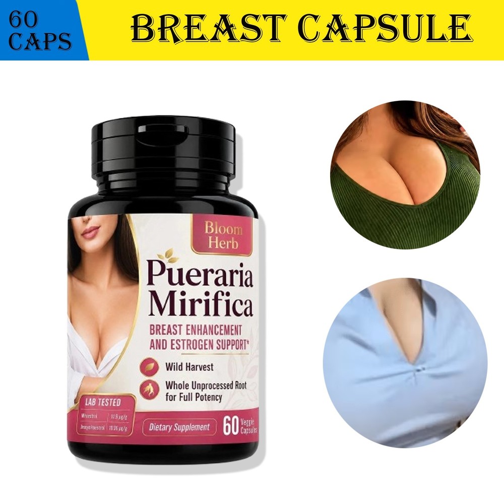Pueraria Mirifica Extract Powerful Breast Enhancement Hormone Estrogen 60 Capsul
