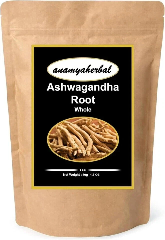 Ashwagandha Roots 100% Pure Herb Ashwaganda Indian Ginseng 1.76oz (50 GM)
