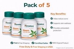 5 x Himalaya Neem 300 Tabs Skin Wellness Support Pure Herbal Exp 2028