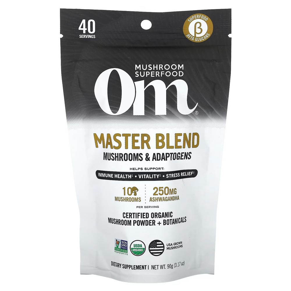 2 X Om Mushrooms, Mushroom Master Blend, 3.17 oz (90 g)-worldwide