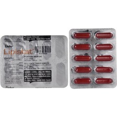 Dabur Lipistat Capsules (50caps) Cholesterol Reduction Herbal Ayurvedic