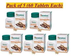 5 X Himalaya Ashwagandha Ashvagandha General Wellness 60 TABS FREE SHIP