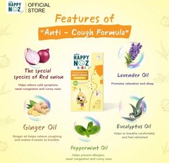 Happy noz Onion Essential Oil Sticker Organic Stuffy Nose (6PCS/Box × 3)