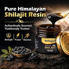 Shilajit Resin Himalayan 100% Pure 20gm, Highest Potency Fulvic Acid Lab Tested