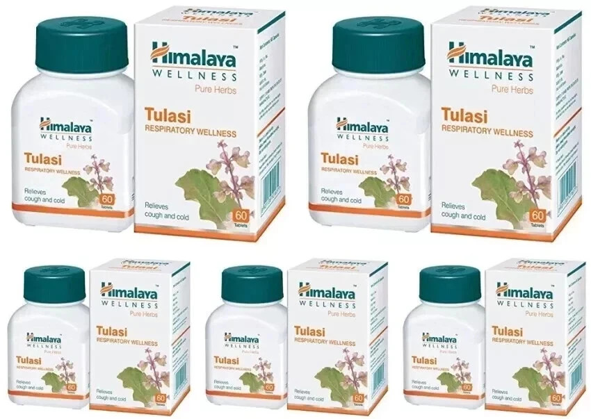 Himalaya Tulasi Tablet 5 Box 60 Tabs Each FREE SHIP Exp 2028