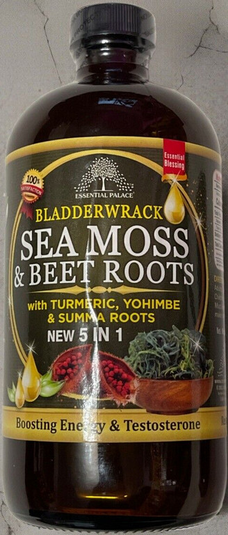 Bladderwrack, Sea Moss, and Beet Roots Bitters by Essential Palace – 16 oz New