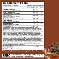 Immune Health Supplements Brain Focus Mental Clarity Cognitive 30-120 Capsules