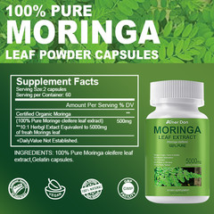 Organic Moringa Capsules – 5000mg Per Serving of Natural Pure Moringa Leaf