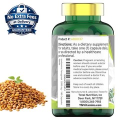 Fenugreek Seed Extract 3200mg 180 Capsules | 6 Month Supply