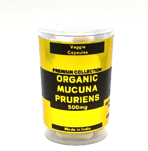 Organic Mucuna Pruriens Caps 500mg | Natural Mood Enhancer | Dopamine Support
