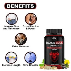 Intimify Black Bull Capsules (30 Count)–Natural Herbal Men’s Wellness Supplement