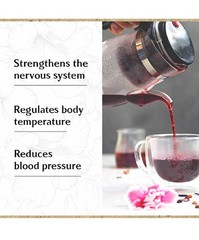 Ceylon Hibiscus Powder Organic Herbal Tea Powder Natural Dried Flower Sri Lanka