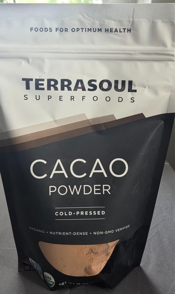 Cocoa Powder Terrasoul Superfoods Organic Non-GMO 16 oz Sustainable Farms