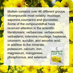 Mullein Leaf Extract Natural Herbal Lung Cleanse Tea for Lung Health 60D