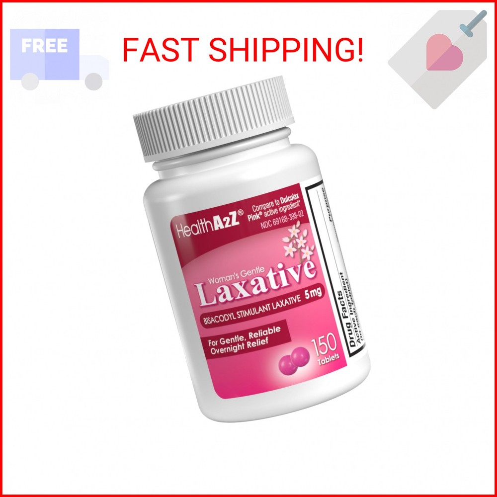 HealthA2Z® Woman’s Gentle Laxative | Bisacodyl Stimulant Laxative 5mg | Constipa