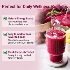 Non-GMO Organic Beet Root Powder (13.6 oz) – Boosts Energy & Stamina Naturally