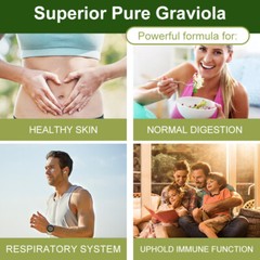 Soursop GRAVIOLA EXTRACT 1000mg 60days Guanabana Annona Antioxidant 120 capsules