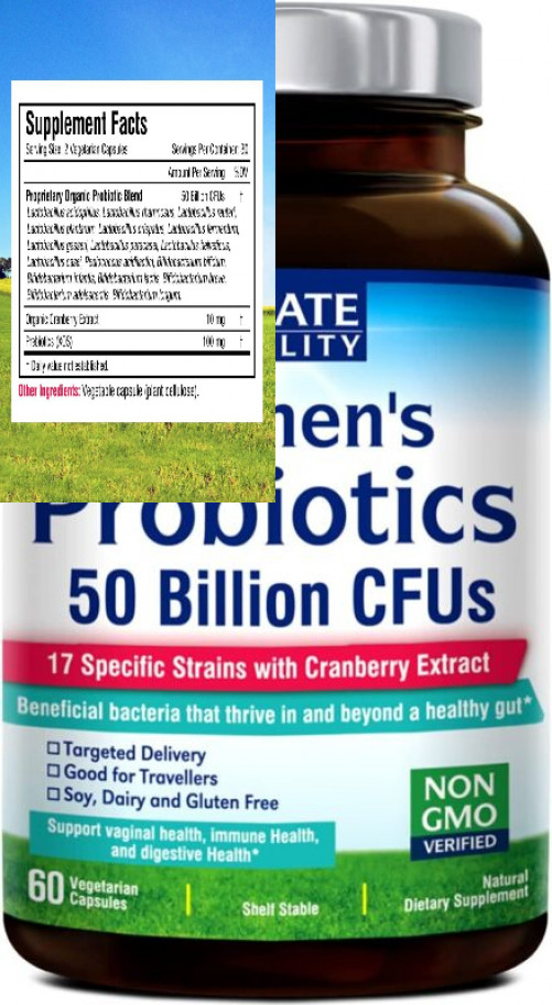 INNATE Vitality Probiotics for Women, 50 Billion CFUs, 60 Count (Pack of 1)