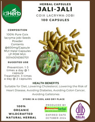 [idHerb] CAPSULES Coix Lacryma-Jobi Jali-jali Natural Organic Herbal Herbs Fresh
