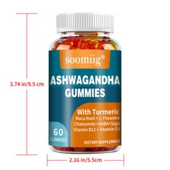 Ashwagandha Gummies – with Turmeric – Sleep Aid, Relieve Stress & Anxiety