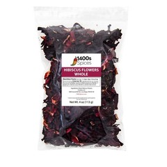 4oz Dried Hibiscus Flowers perfect for Tea and Mexican Agua Fresca, Flor de Jama