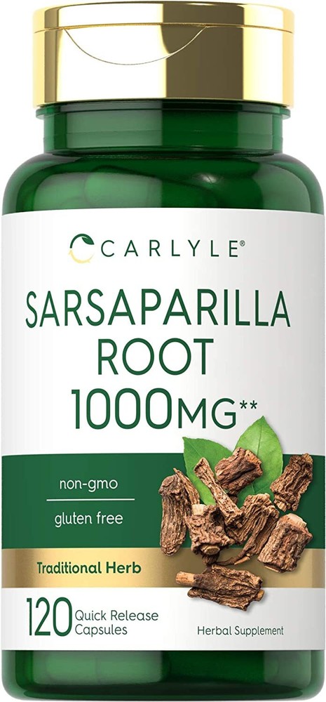 Sarsaparilla Root Capsules 1000mg | 120 Count | Non-GMO | by Carlyle