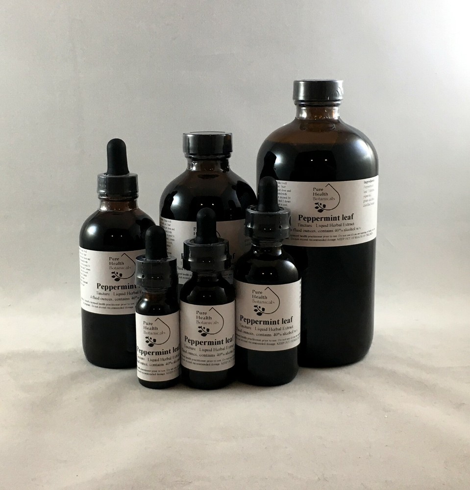 Peppermint Leaf Tincture, Liquid Herbal Extract, Highest Quality, Multiple Sizes