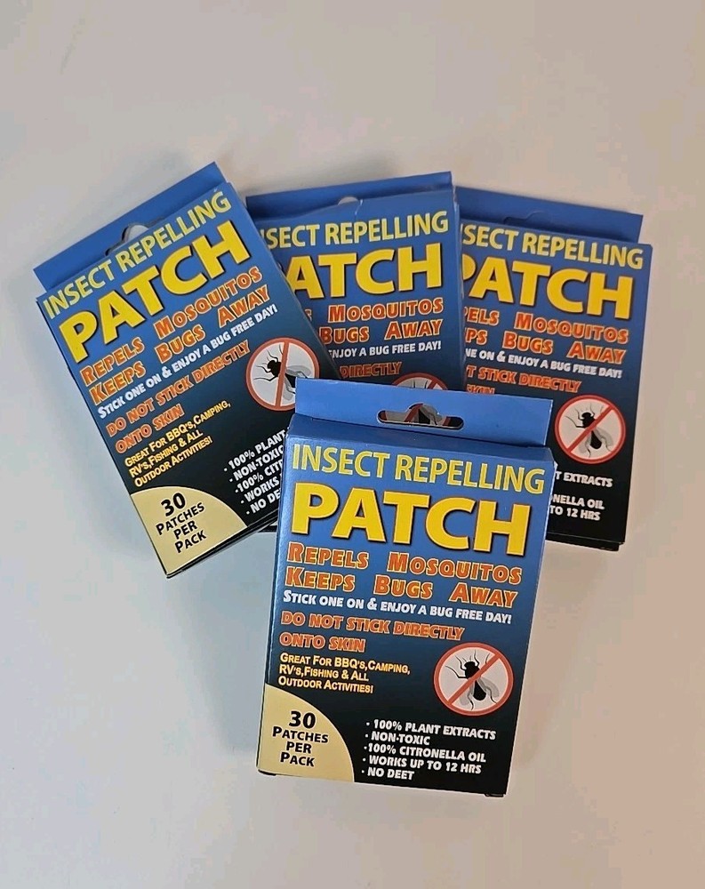Insect Repelling Patch – 100% Citronella Oil, Pure Natural Plant Extract – Set 4