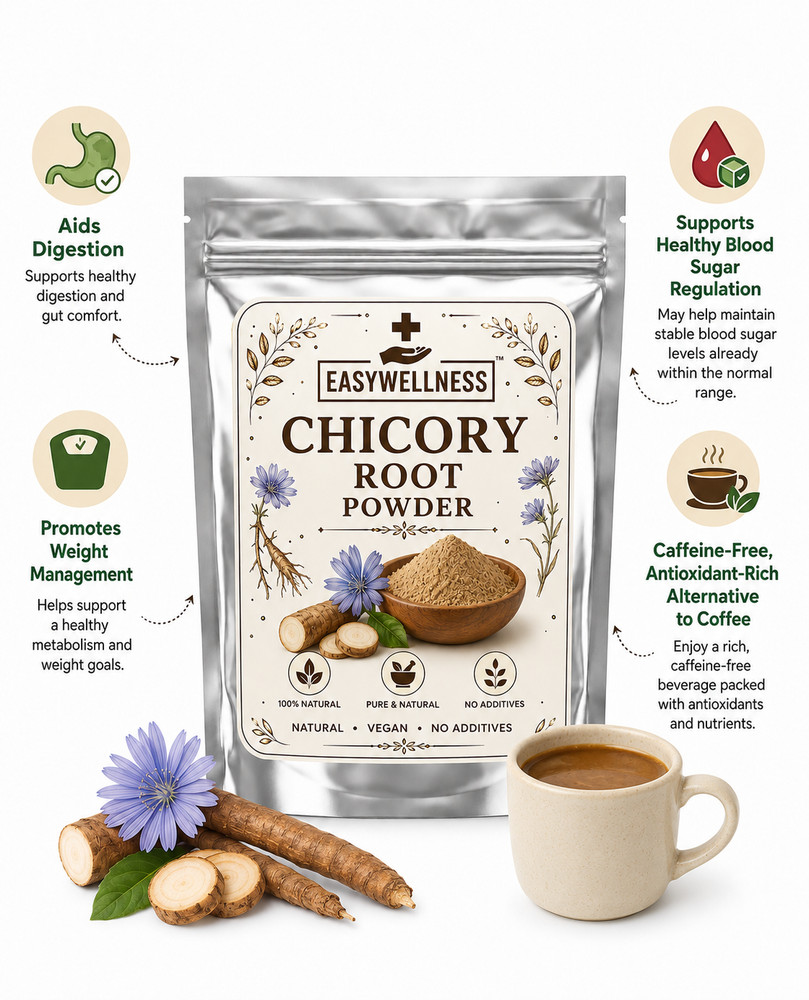 Chicory Root Powder Natural Herbal Fiber Digestive Support Vegan Supplement