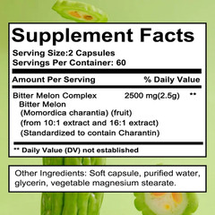 Natural Bitter Melon Extract Capsules Help Lower Blood Sugar, Prevent Heatstroke