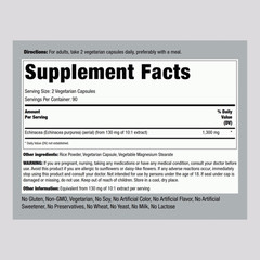 Echinacea Capsules | 1300mg | Purpurea Extract | Non-GMO | by Piping Rock