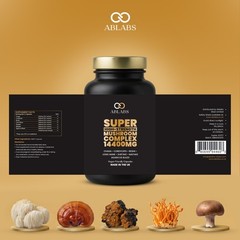 Super High-Strength 8-in-1 Mushroom Complex • 14400 Mg • 20:1 Extracts • UK Made