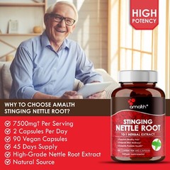 Stinging Nettle Root (Urtica dioica) Extract Prostate Health 500 mg 90 Capsules