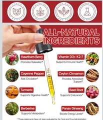 Organic Cayenne Pepper Liquid Drops With Hawthorn Beetroot Turmeric 2oz Exp 2028