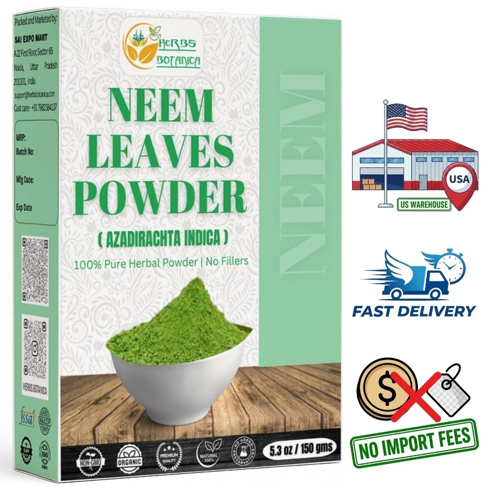 Neem Leaves (Azadirachta Indica) 5.3 Oz | 100% Pure Herbal Powder | No Fillers