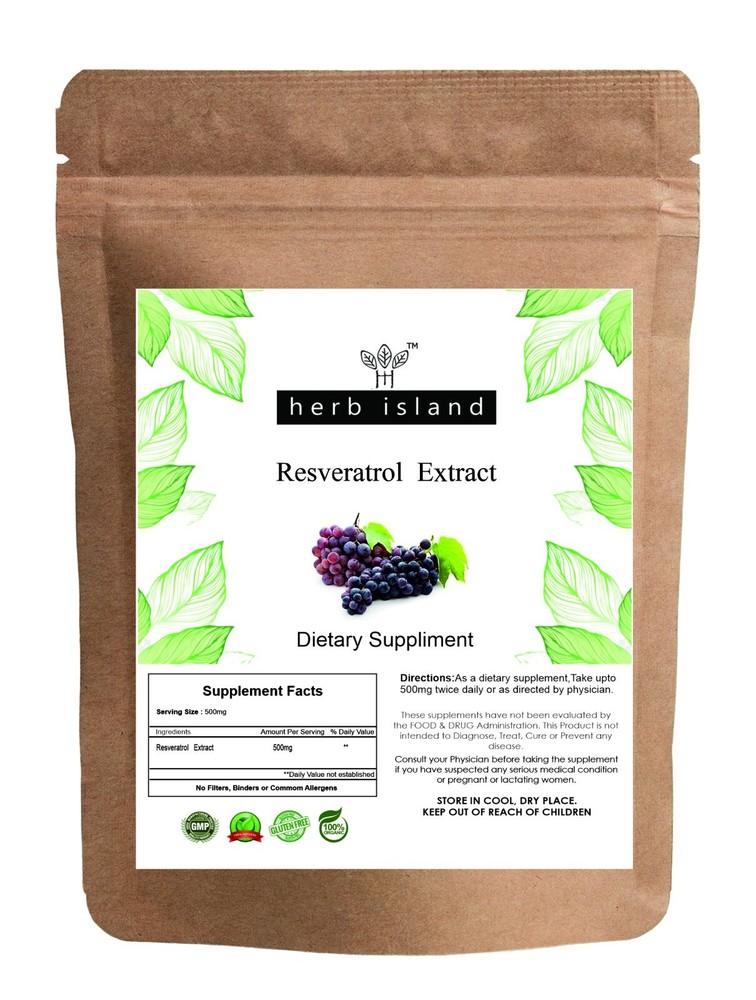 Resveratrol 98% Extract Anti-aging Anti cholesterol & Anti-oxidant High Quality