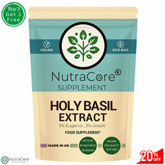 Holy Basil Capsules 5500mg-(3%Mucilage , 5%Saponins)-Brain Health, Vegan-180Caps