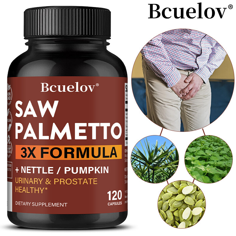 Saw Palmetto Supplement Urinary System & Prostate Function Health Support