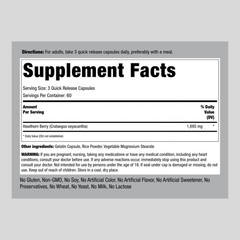 Hawthorn Berry Capsules 1695mg | 180 Count | Extract | Non-GMO | by Piping Rock