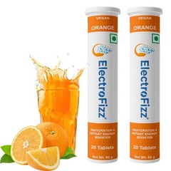 ElectroFizz Rehydration Instant Energy Booster Orange Flavour 20 Tablet Each