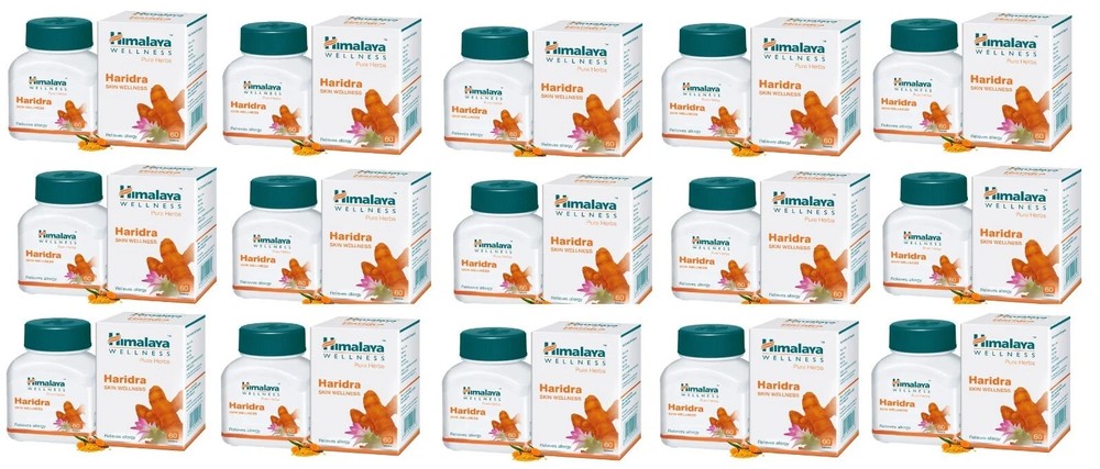 Himalaya Haridra 60 Tabs x15 | Herbal Skin Wellness Tablets | Exp 08/2026