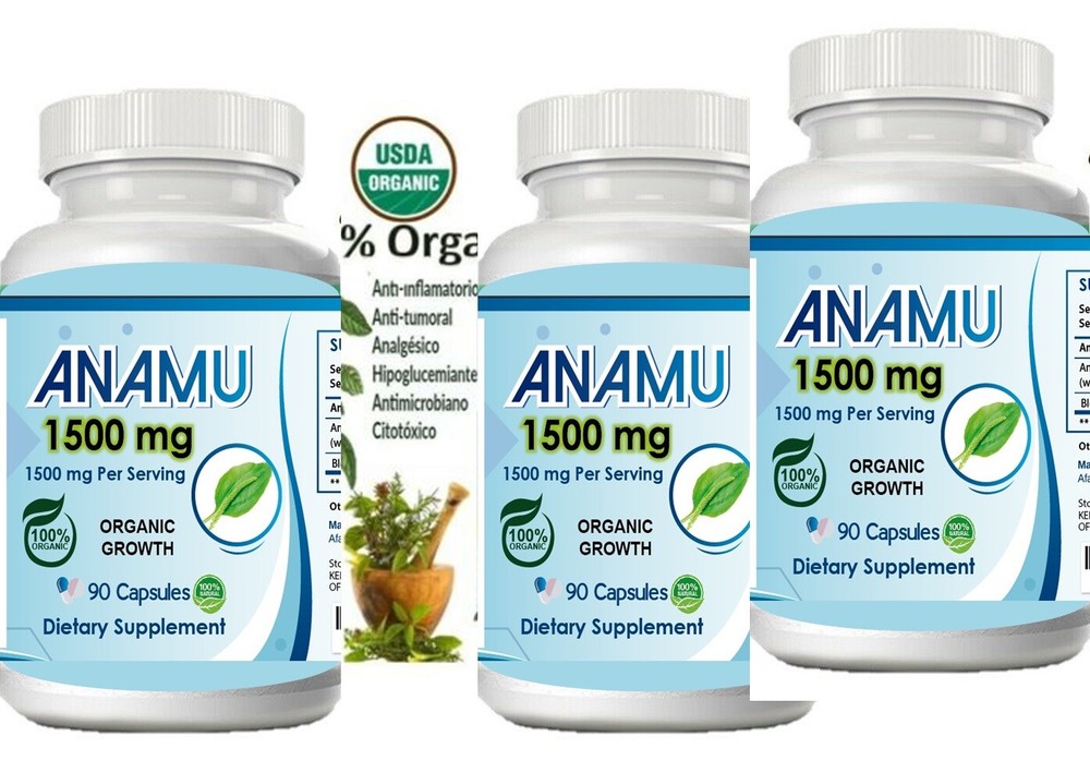 AnamuLlanten Organic Petiveria Immune Support detoxification 270 capsule 1500mg