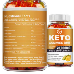 Keto ACV Gummies – 20000 MG BHB Weight Loss Fat Burner Appetite Suppressant