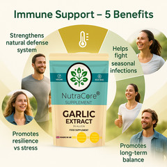 Garlic Capsules 550mg( 3% Allicin)Fermented Garlic Extract-Immune Support-90Caps